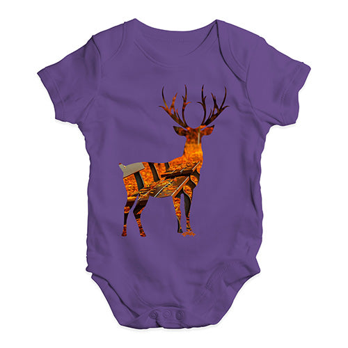 Autumn Deer Silhouette Baby Unisex Baby Grow Bodysuit