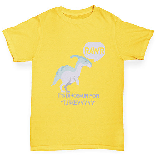 Dinosaur For Turkey Boy's T-Shirt