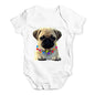 Pug In A Scarf Baby Unisex Baby Grow Bodysuit