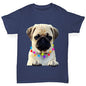 Pug In A Scarf Girl's T-Shirt 