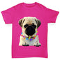 Pug In A Scarf Girl's T-Shirt 