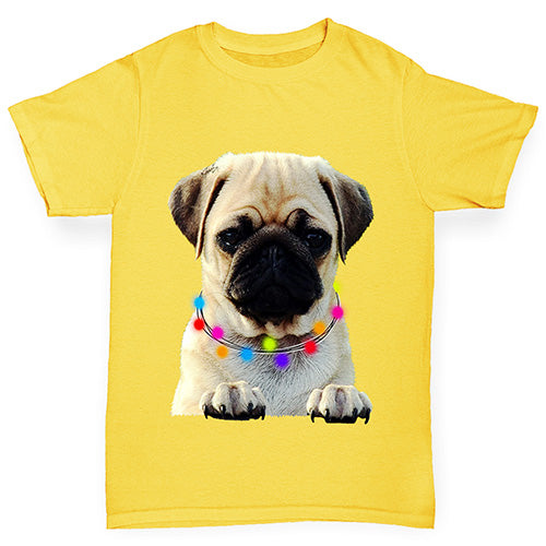 Pug In A Scarf Girl's T-Shirt 