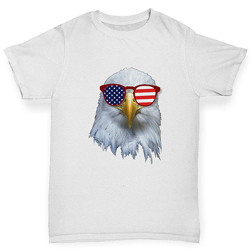 American Flag Sunglasses Eagle Boy's T-Shirt