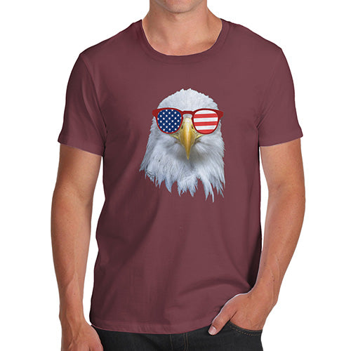 American Flag Sunglasses Eagle Men's T-Shirt