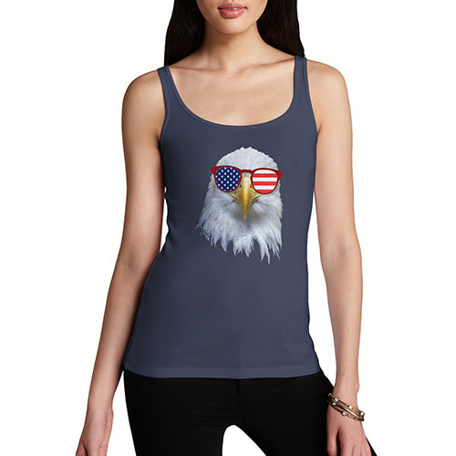 American Flag Sunglasses Eagle Women's Tank Top