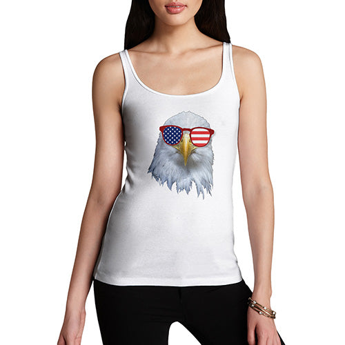 American Flag Sunglasses Eagle Women's Tank Top