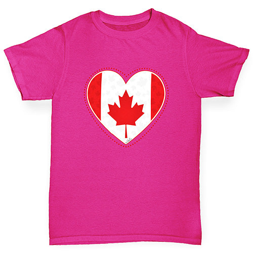 Canada Heart Girl's T-Shirt 