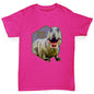 Dinosaur TRex Run Girl's T-Shirt 