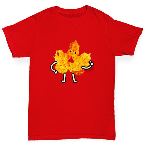 Friendly Maple Leaf Boy's T-Shirt