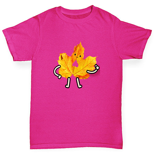 Friendly Maple Leaf Girl's T-Shirt 