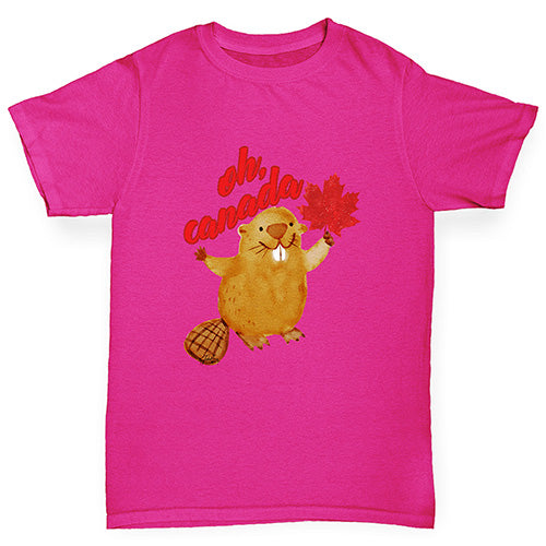 Oh Canada Beaver Girl's T-Shirt 