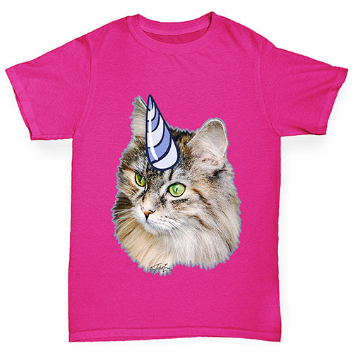 Unicorn Cat Girl's T-Shirt 