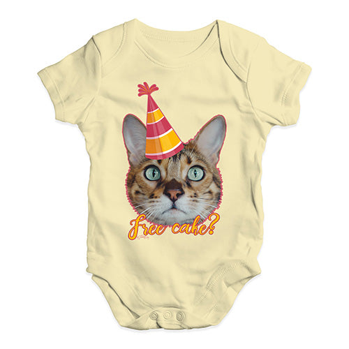 Free Cake? Cat Baby Unisex Baby Grow Bodysuit