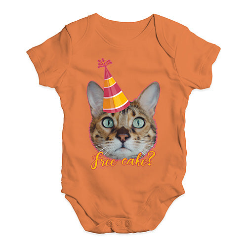 Free Cake? Cat Baby Unisex Baby Grow Bodysuit