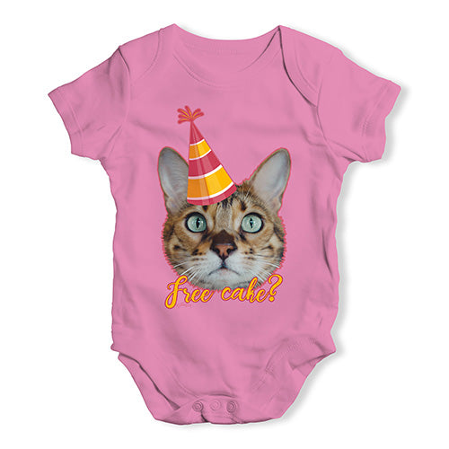 Free Cake? Cat Baby Unisex Baby Grow Bodysuit
