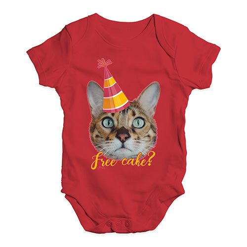 Free Cake? Cat Baby Unisex Baby Grow Bodysuit