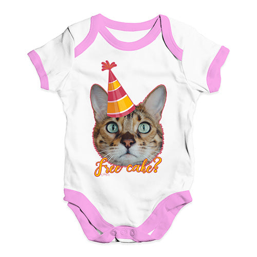 Free Cake? Cat Baby Unisex Baby Grow Bodysuit