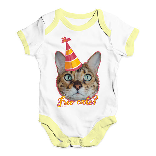 Free Cake? Cat Baby Unisex Baby Grow Bodysuit