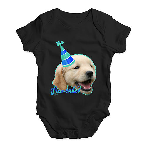 Free Cake? Dog Baby Unisex Baby Grow Bodysuit