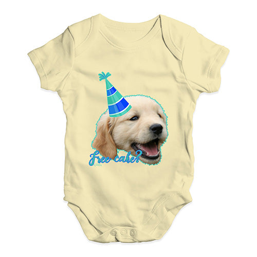 Free Cake? Dog Baby Unisex Baby Grow Bodysuit