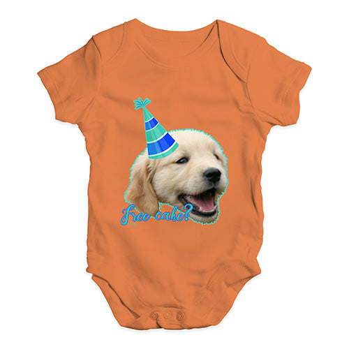 Free Cake? Dog Baby Unisex Baby Grow Bodysuit