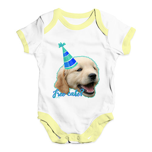 Free Cake? Dog Baby Unisex Baby Grow Bodysuit