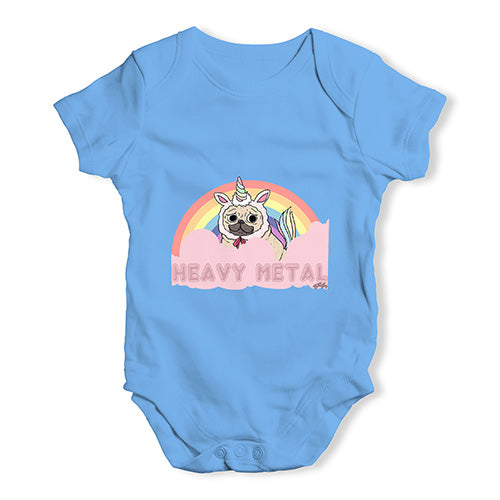 Heavy Metal Pug Baby Unisex Baby Grow Bodysuit