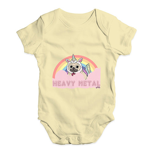 Heavy Metal Pug Baby Unisex Baby Grow Bodysuit