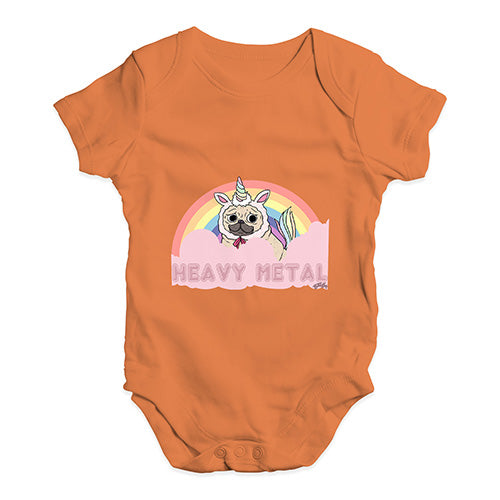 Heavy Metal Pug Baby Unisex Baby Grow Bodysuit