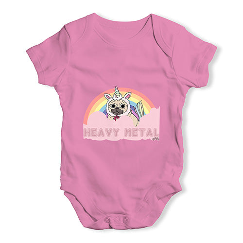 Heavy Metal Pug Baby Unisex Baby Grow Bodysuit