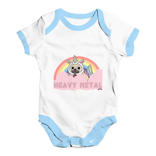 Heavy Metal Pug Baby Unisex Baby Grow Bodysuit