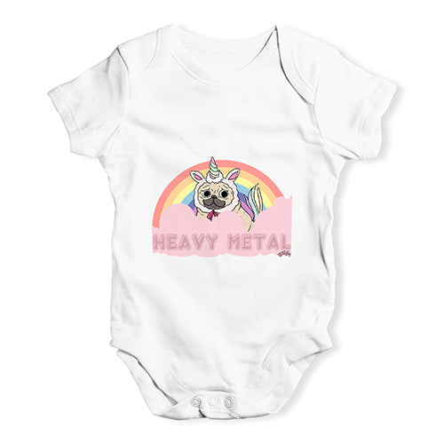 Heavy Metal Pug Baby Unisex Baby Grow Bodysuit