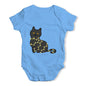 Baby Girl Clothes Cat Christmas Lights Baby Unisex Baby Grow Bodysuit 6 - 12 Months Blue