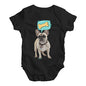 Funny Baby Clothes Frenchie Speech Bubble Baby Unisex Baby Grow Bodysuit 3 - 6 Months Black