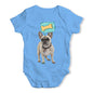 Baby Boy Clothes Frenchie Speech Bubble Baby Unisex Baby Grow Bodysuit New Born Blue