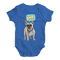 Baby Grow Baby Romper Frenchie Speech Bubble Baby Unisex Baby Grow Bodysuit 12 - 18 Months Royal Blue