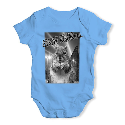 Cute Infant Bodysuit Attack Of The Giant Squirrel Baby Unisex Baby Grow Bodysuit 0 - 3 Months Blue