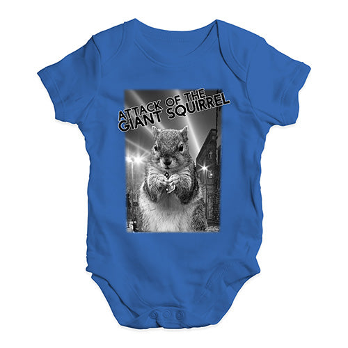 Baby Onesies Attack Of The Giant Squirrel Baby Unisex Baby Grow Bodysuit 18 - 24 Months Royal Blue