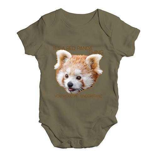 Funny Baby Bodysuits It's A Red Panda Thing Baby Unisex Baby Grow Bodysuit New Born Khaki