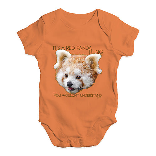 Bodysuit Baby Romper It's A Red Panda Thing Baby Unisex Baby Grow Bodysuit 3 - 6 Months Orange