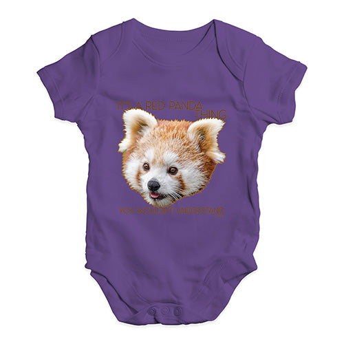 Funny Baby Bodysuits It's A Red Panda Thing Baby Unisex Baby Grow Bodysuit 18 - 24 Months Plum