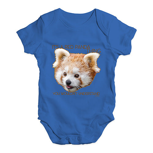 Funny Baby Onesies It's A Red Panda Thing Baby Unisex Baby Grow Bodysuit 3 - 6 Months Royal Blue