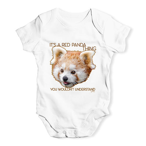 Cute Infant Bodysuit It's A Red Panda Thing Baby Unisex Baby Grow Bodysuit New Born White