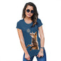 Womens Funny Tshirts Snowflake Fox Women's T-Shirt Small Royal Blue