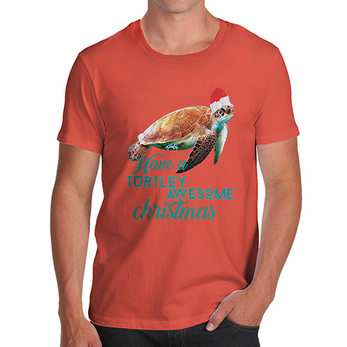 Funny Tshirts For Men Turtley Awesome Christmas Men's T-Shirt Small Orange