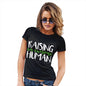 Funny T Shirts Raising An Awesome Human Women's T-Shirt Small Black