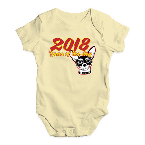 2018 Year Of The Dog Baby Unisex Baby Grow Bodysuit