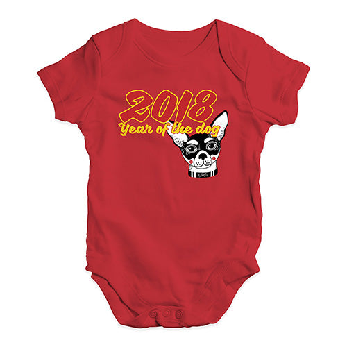 2018 Year Of The Dog Baby Unisex Baby Grow Bodysuit