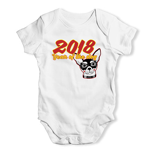 2018 Year Of The Dog Baby Unisex Baby Grow Bodysuit