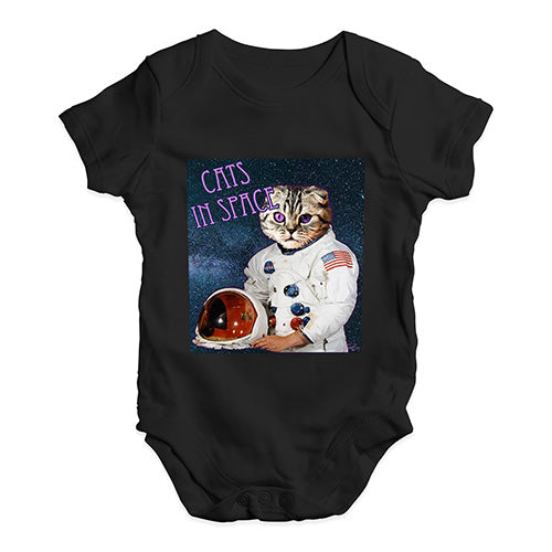 Cats In Space Baby Unisex Baby Grow Bodysuit